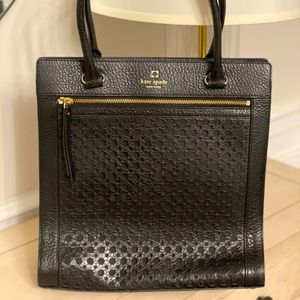 Kate Spade black leather satchel